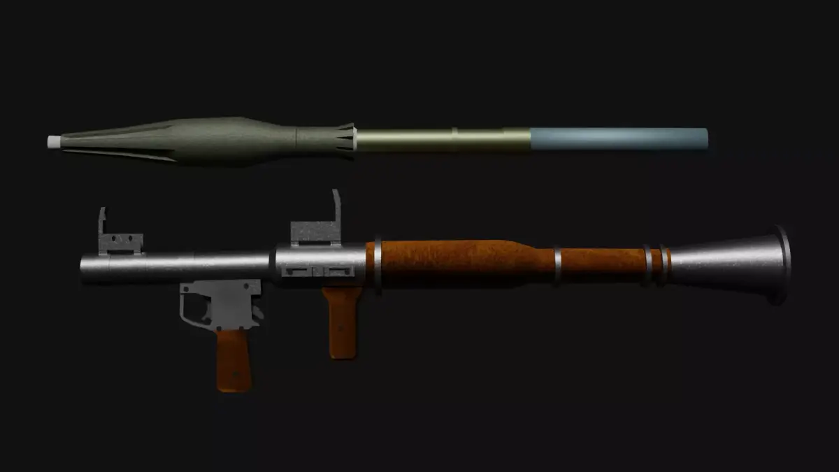 Rocket Propelled Grenade Low Ploy Low-poly 3D model