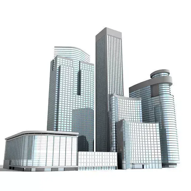 5 Cityscape Buildings 3 3D model