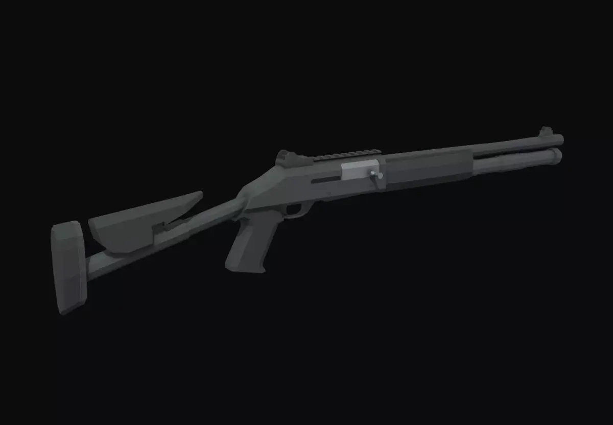 XM1014 Low Poly shotgun Low-poly 3D model