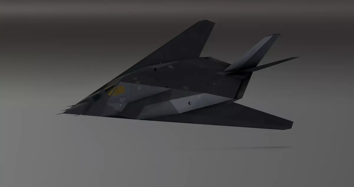 F117 Nighthawk Stealth - Photorealistic Millitary Aircraft Low-poly 3D model