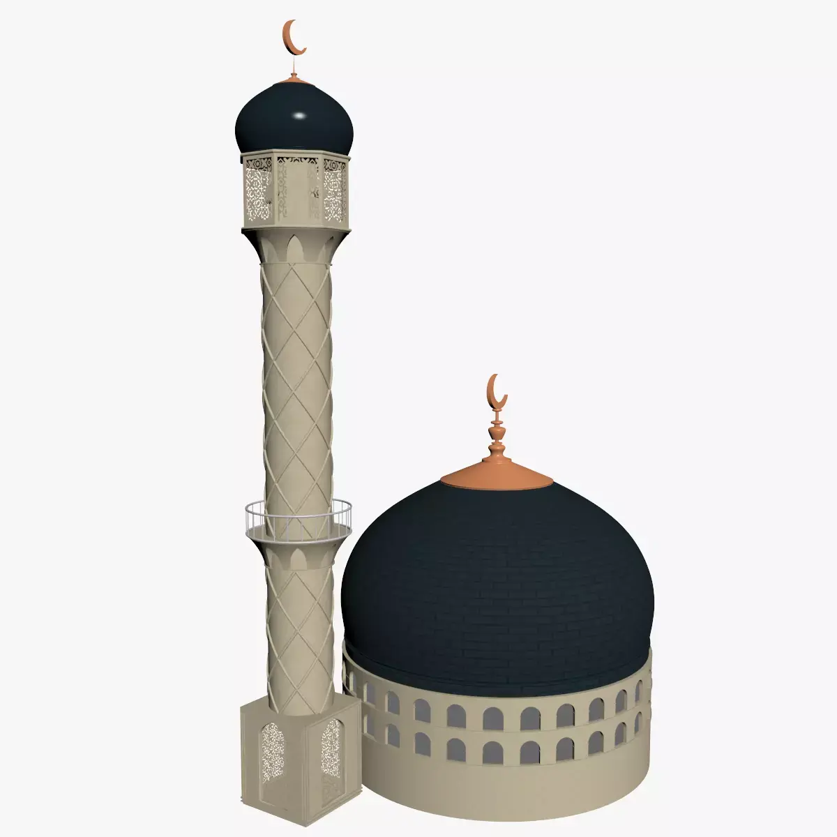 MOSQUE MINAR 3D model