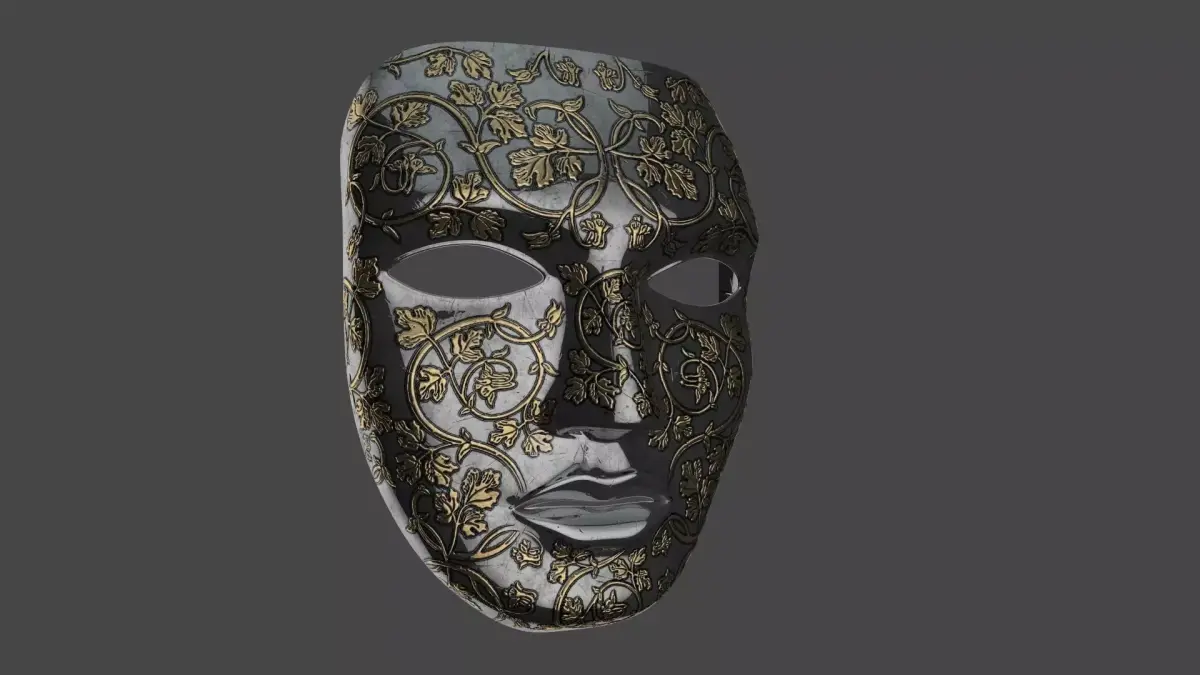 Metal mask Low-poly 3D model