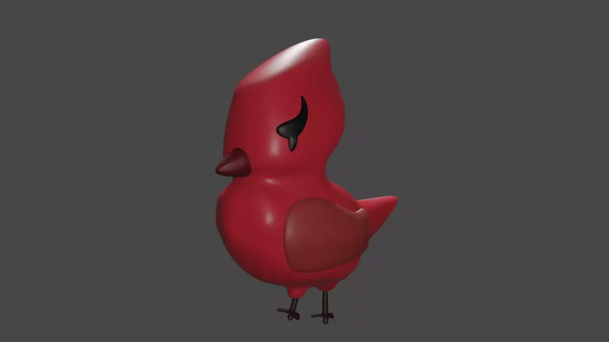 Flapjack cardinal bird Free 3D model