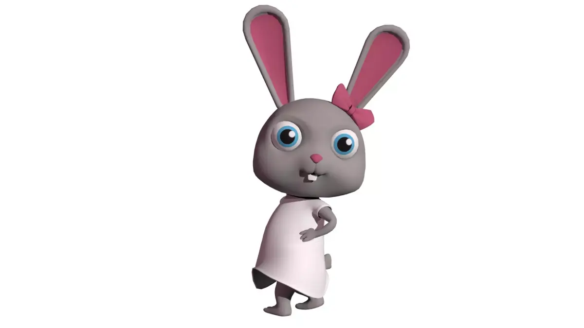 RABBIT GIRL Low-poly 3D model