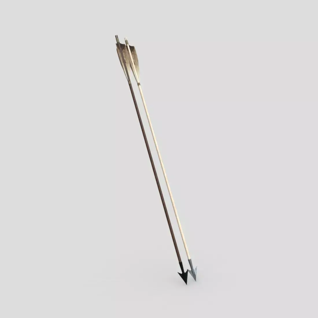 Wooden Arrow 2 Low-poly 3D model