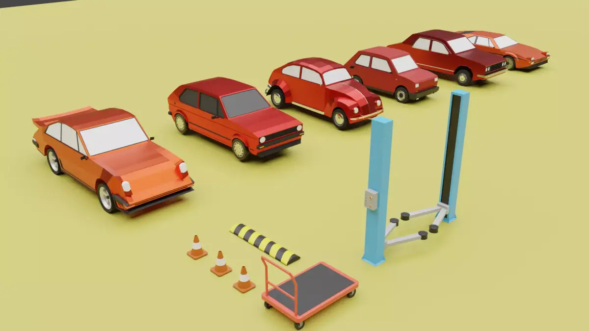 Low Poly Car Pack Free low-poly 3D model