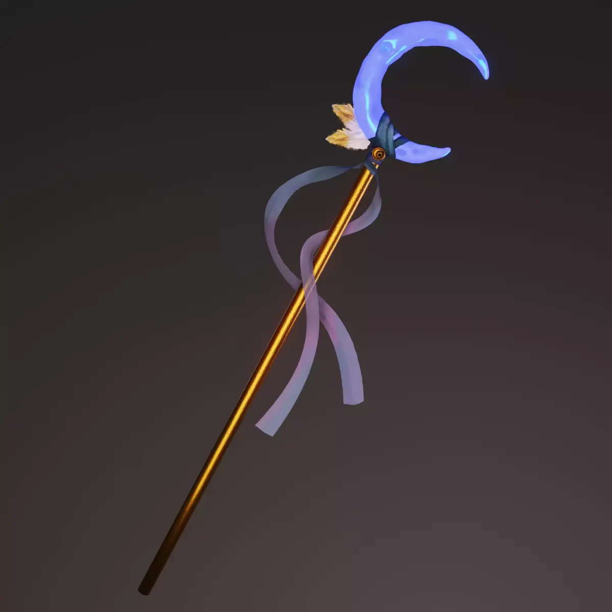 Magic staff Low-poly 3D model buy