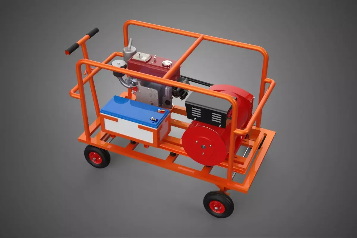 AUTO STARTER ELECTRIC DIESEL MOTOR DYNAMO FLYWHEEL GENERATOR SET 3D model