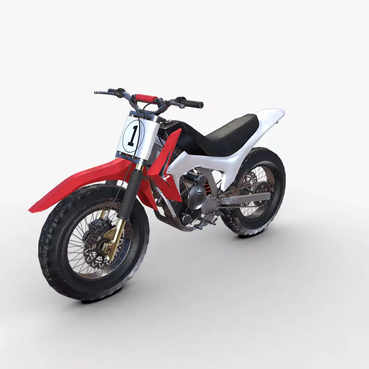Dirt Bike Low-poly 3D model buy