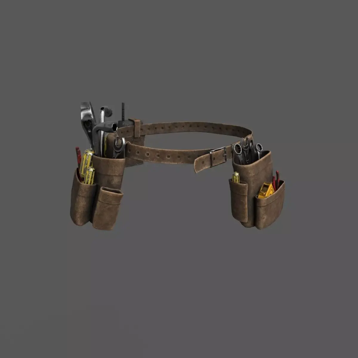 WorkerToolbelt tool belt with tools in it Low-poly 3D model