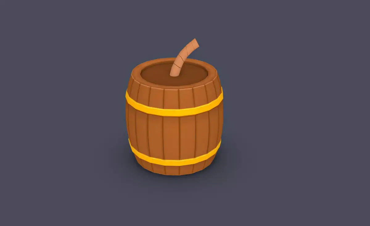 Prop20 Barrel Bomb Low-poly 3D model