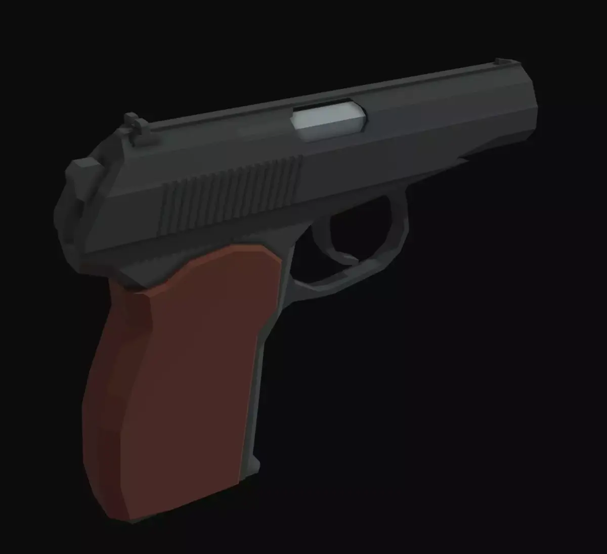 Makarov Low Poly gun Low-poly 3D model