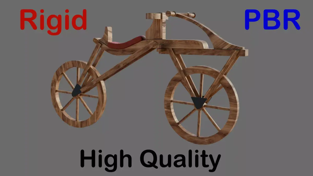 Draisine bike 3d model 3D model