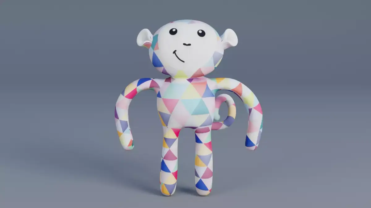 Monkey Toy Low-poly 3D model buy
