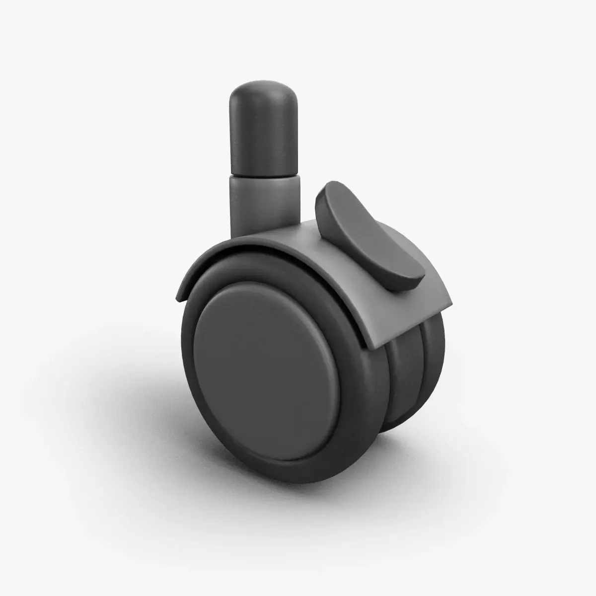 Plastic Caster Wheel 2  Low-poly 3D model