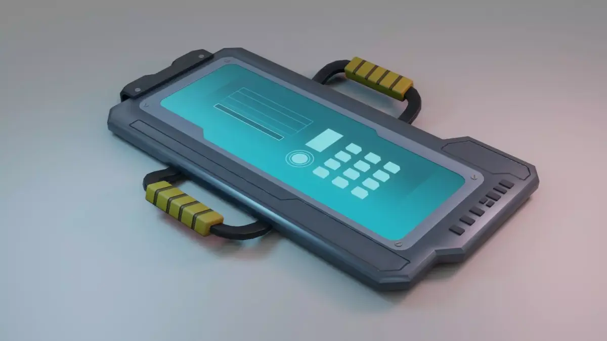 Sci-Fi Tablet - Low Poly - Game Ready - PBR Low-poly 3D model