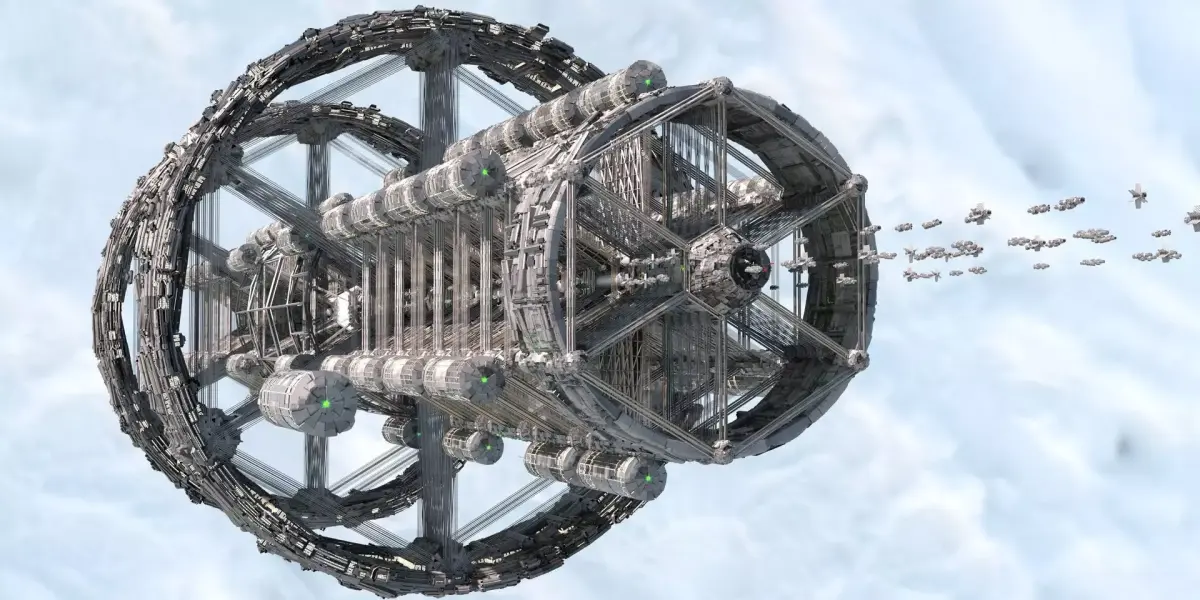 Cargo Space Station Low-poly 3D model