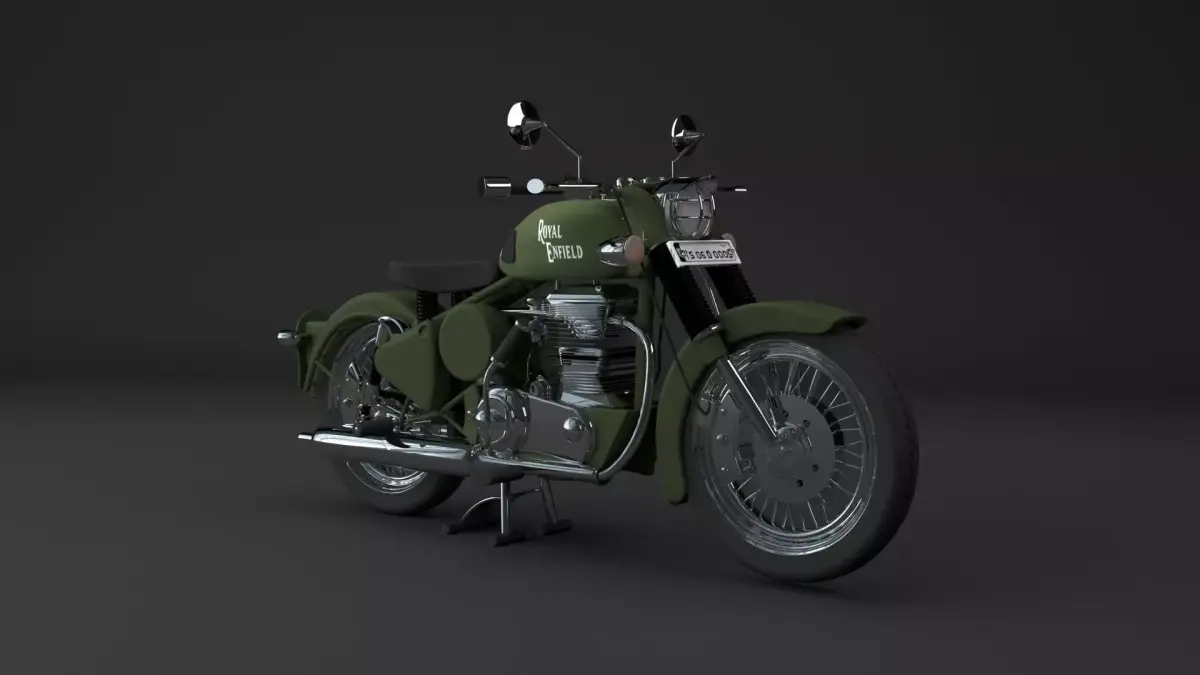 3d modellor royal enfield classic motorcycle 3D model
