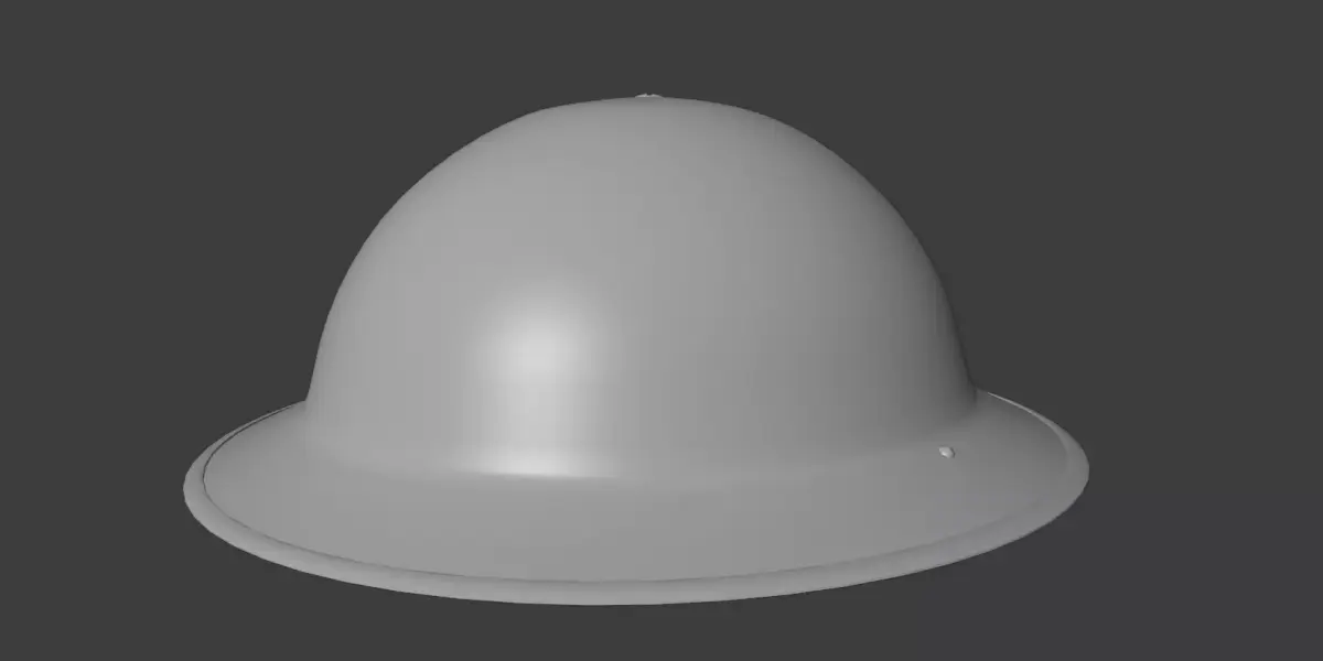 British Army Mk II Brodie Helmet  Low-poly 3D model