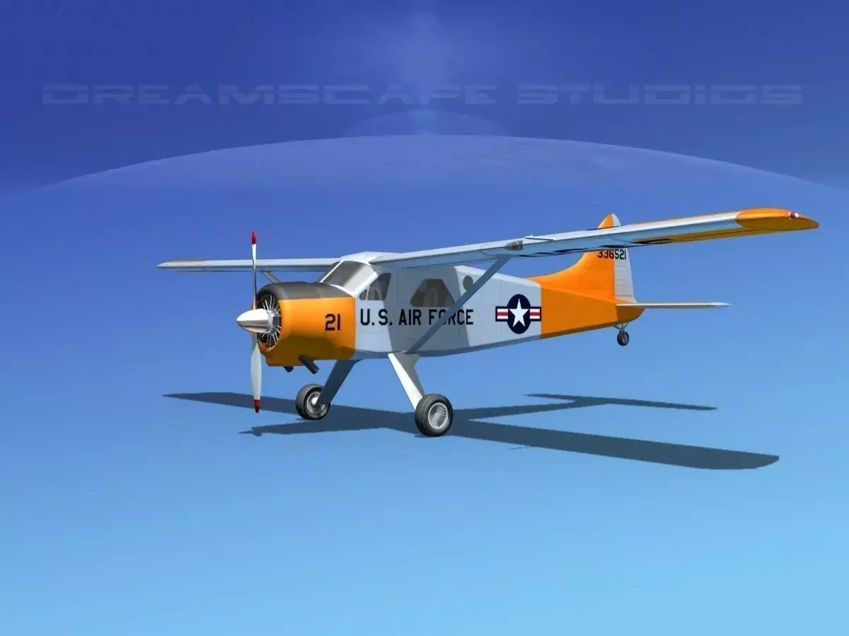 Dehaviland DH-2 Beaver USAF 3 3D model
