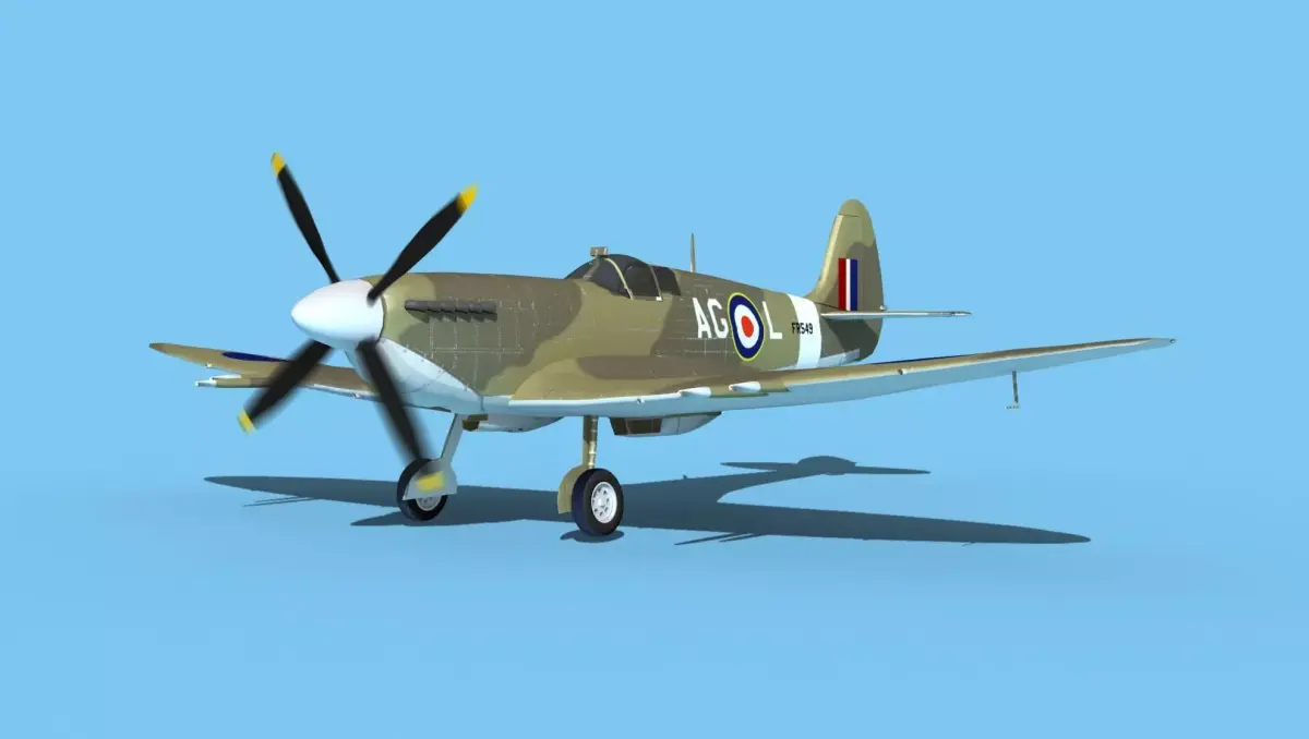 Supermarine Spitfire MkXII V05 3D model