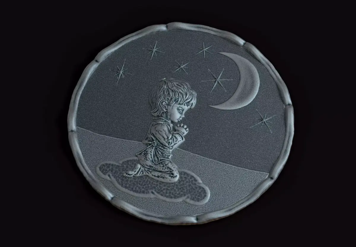 Little Prince bas-relief 3D print model