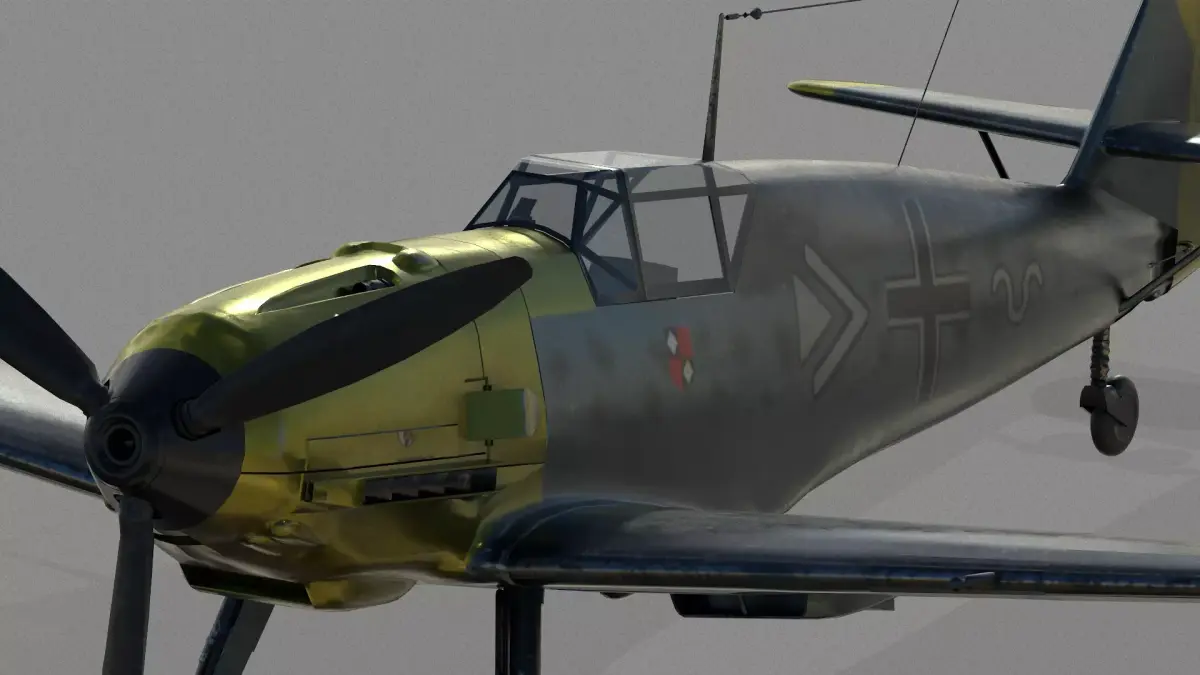 Messerschmitt Bf 109 3D model 7