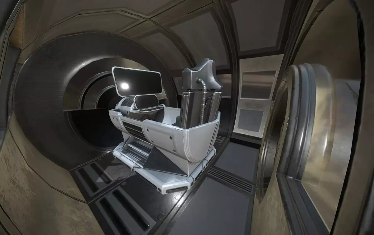 Futuristic Drivers Cap And Control Module Low-poly 3D model