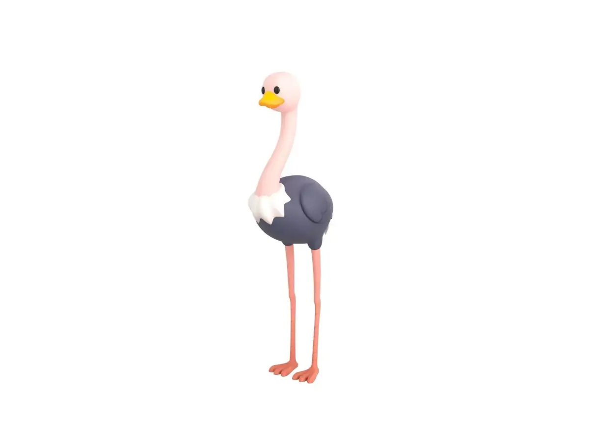 Character314 Ostrich 3D model