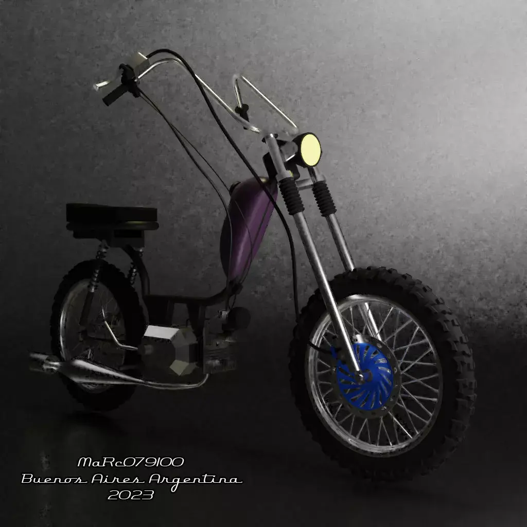 Zanella Chopper 48cc Moped 3D model