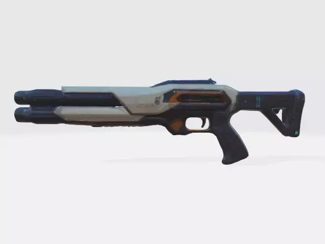 Lowpoly scifi gun Low-poly 3D model shop