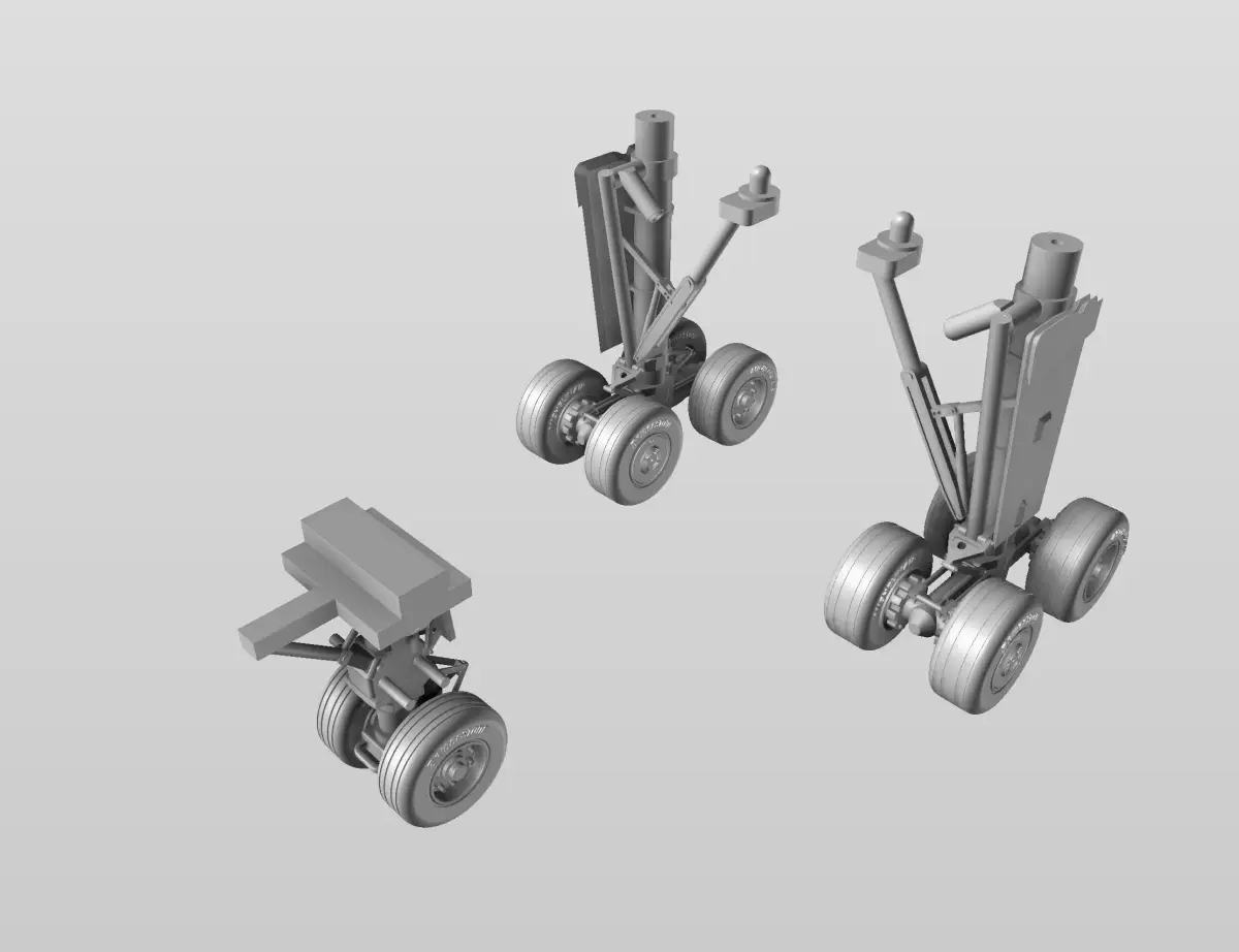 A300B2B4 Landing Gear Set 3D print model