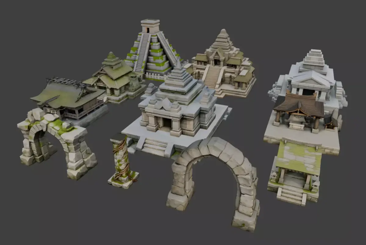 Temple Assets 3D model purchase