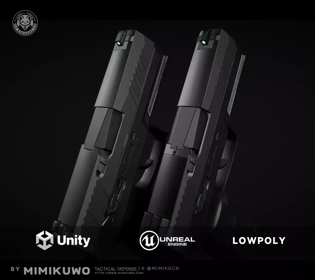 P320 Game Ready Low-poly 3D model