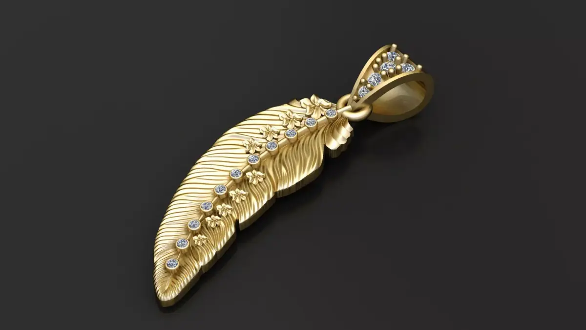 BIRD WING PART PENDANT 3D PRINTABLE MODEL 3D print model