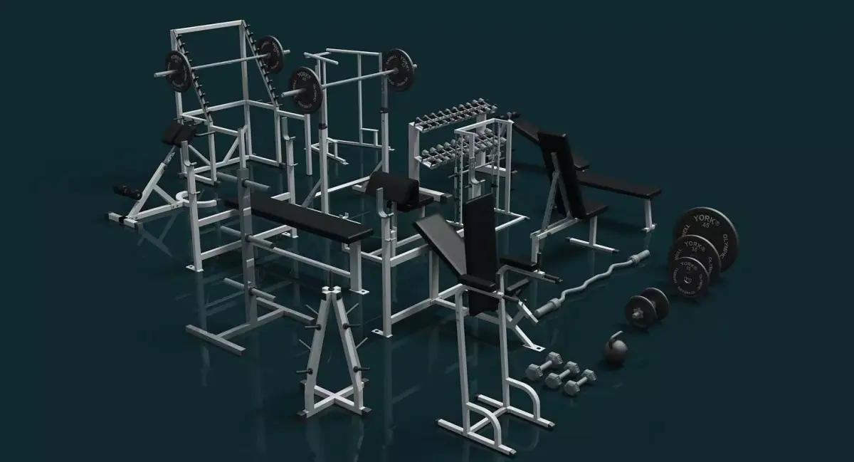 Gym Weight Collection 3D model
