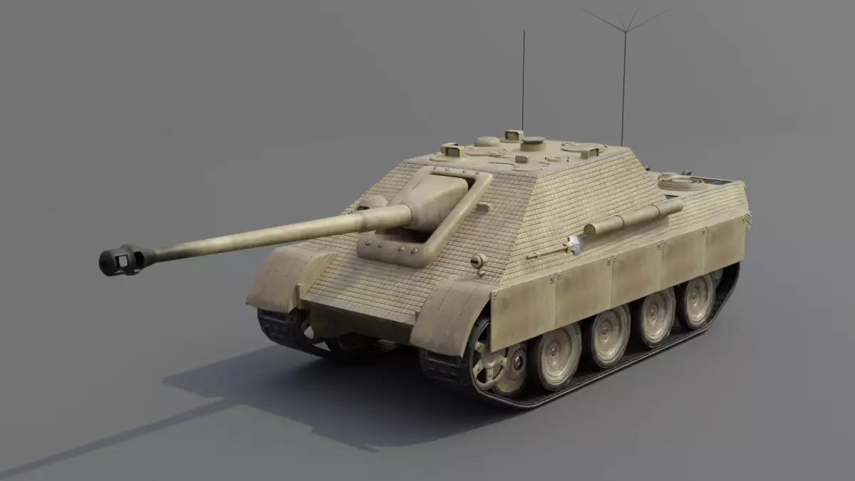 Befehlswagen Jagdpanther Command vehicle Tank Destroyer Low-poly 3D model