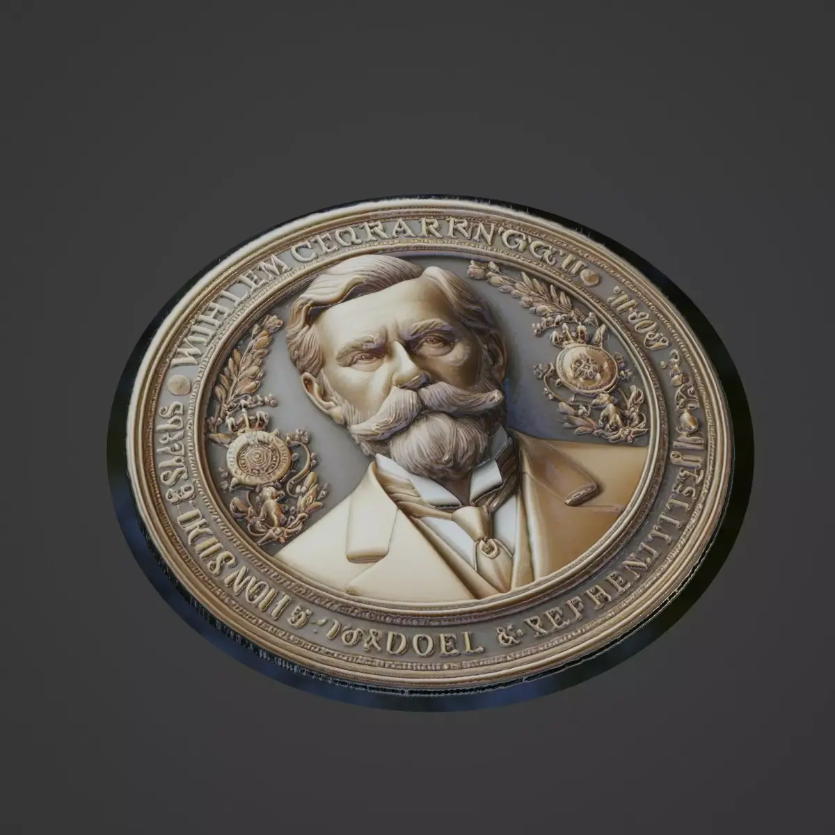 Wilhelm Conrad Rontgen Medallion 3D print model buy