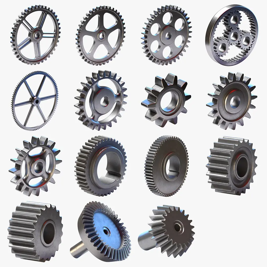 15 Gears Set 3D model