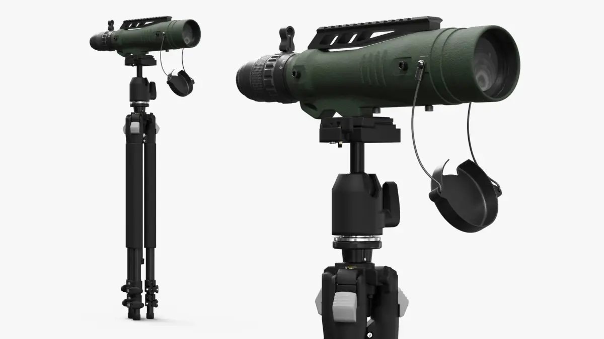 Long-Range Field Scope with Stand 3D model