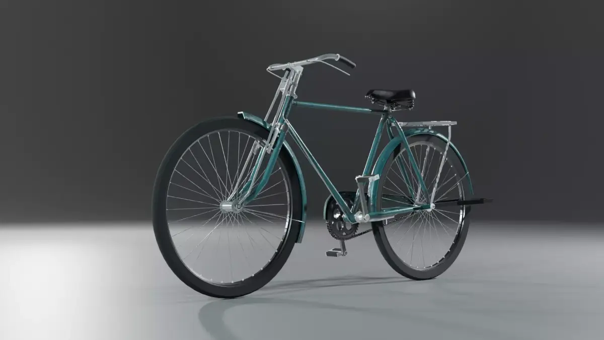 Bicycle 3d model vintage Low-poly 3D model