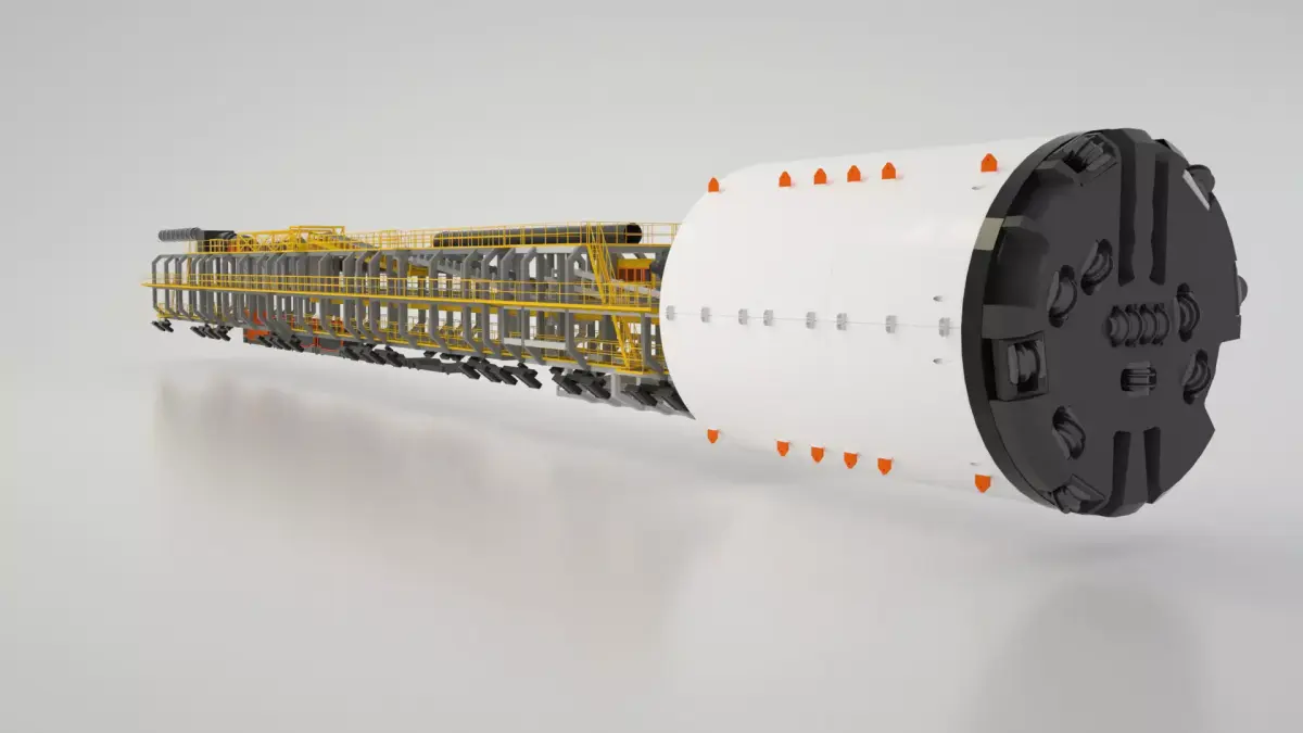 Tunnel boring machine 3D model 3D model