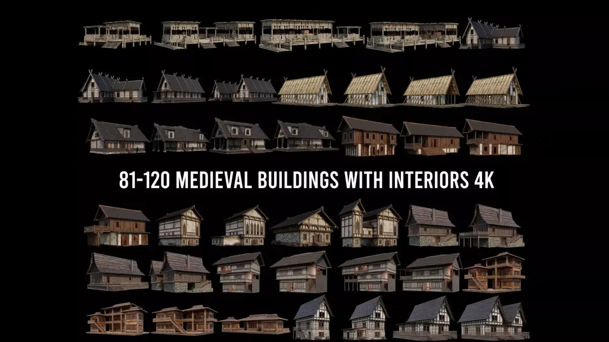 81 - 120 OLD MEDIEVAL BUILDINGS PACK 4K Textures GameReady purchase