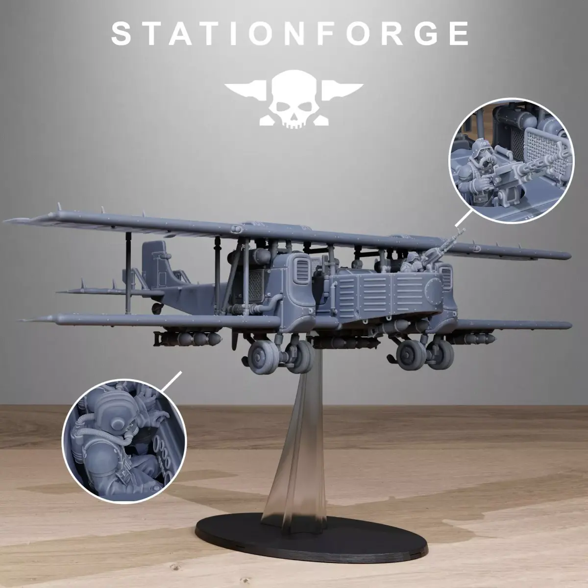 Grimguard Iron Biplane 3D print model