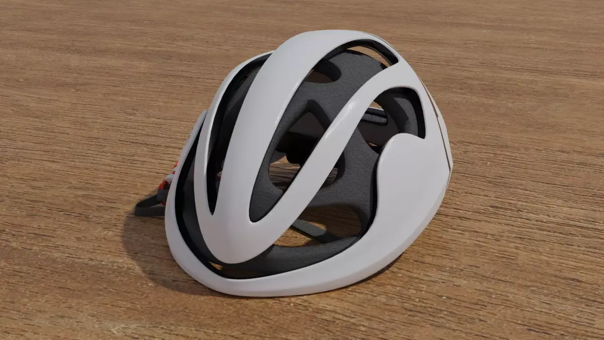BICYCLE HELMET 3D model 2