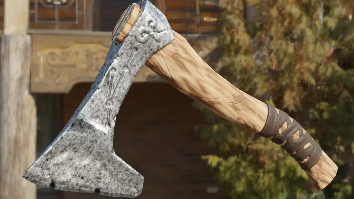 Aries axe Lou-Poli ready to play Low-poly 3D model