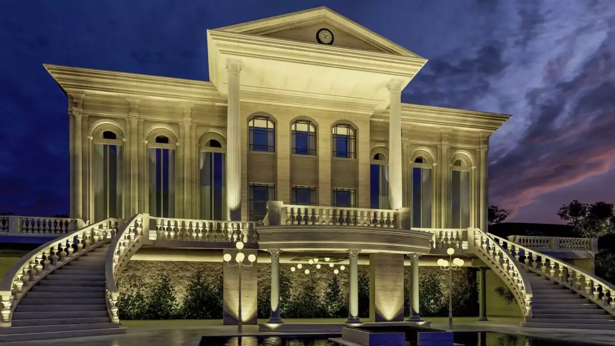 Grand Wedding exterior facade sketchup model with lumion  3D model
