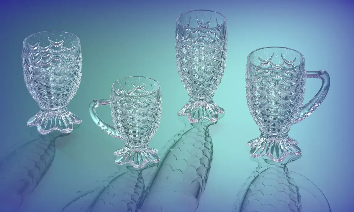 DECORE coffee cup with fish scales Free 3D print model