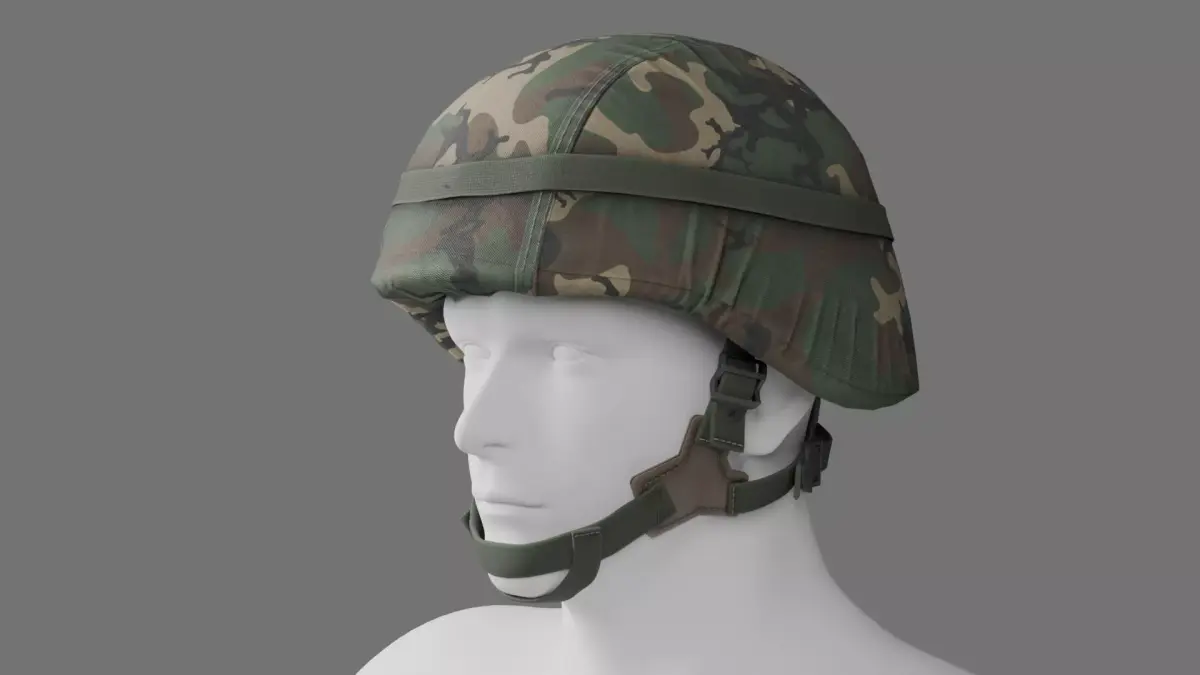 Military Combat Helmet PASGT Low-poly 3D model