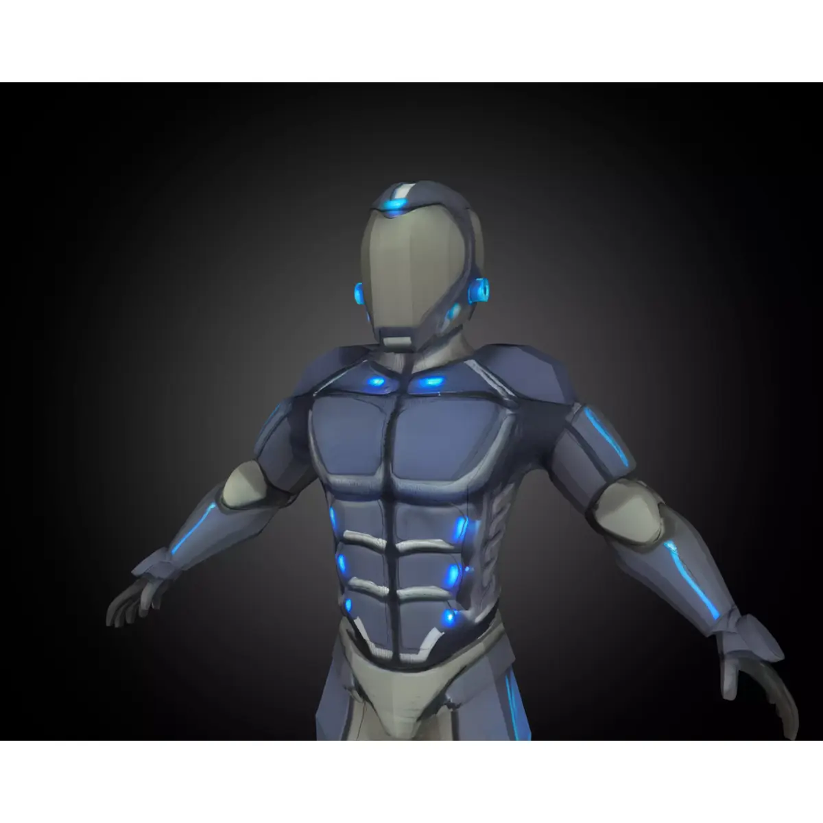 Sci-Fi Character Game Ready Low Poly Free 3D model